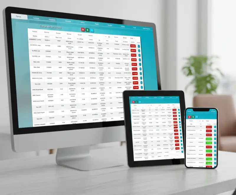 Vista del sistema de gestión médica